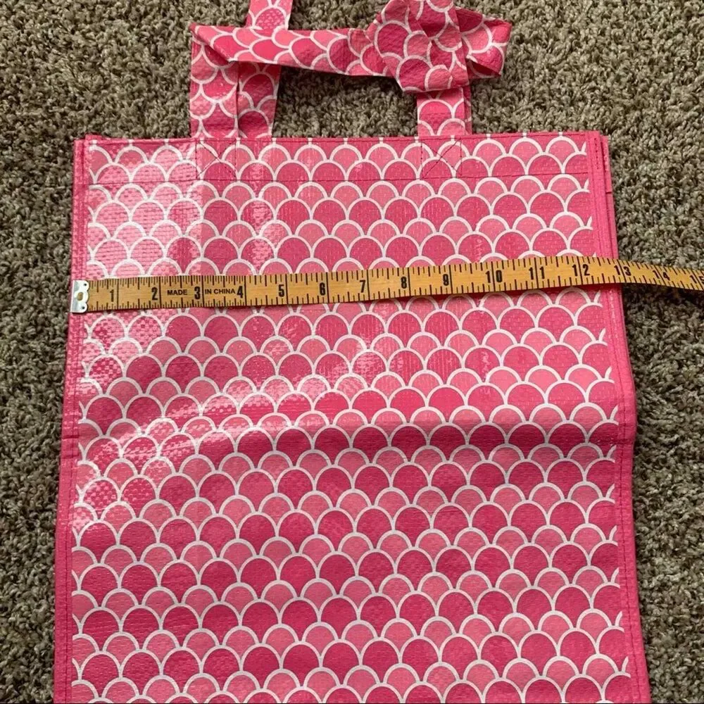 MSC Scales Pink Vinyl Tote Bag NWT